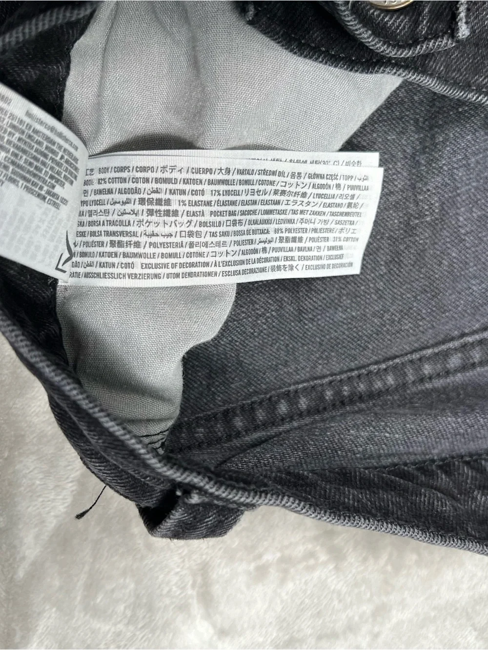 Hollister Baggy Skater Jeans Mens 35x30 Black Y2K Wide Leg Grunge Denim